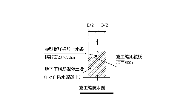 施工缝断面(如下页图)设企口缝.